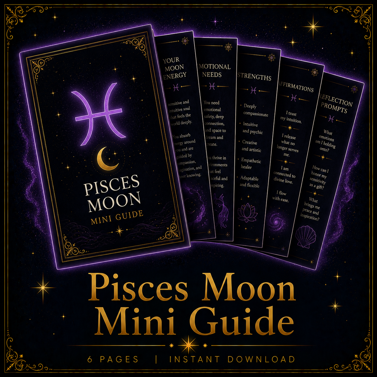 Pisces Moon Affirmation Card Deck