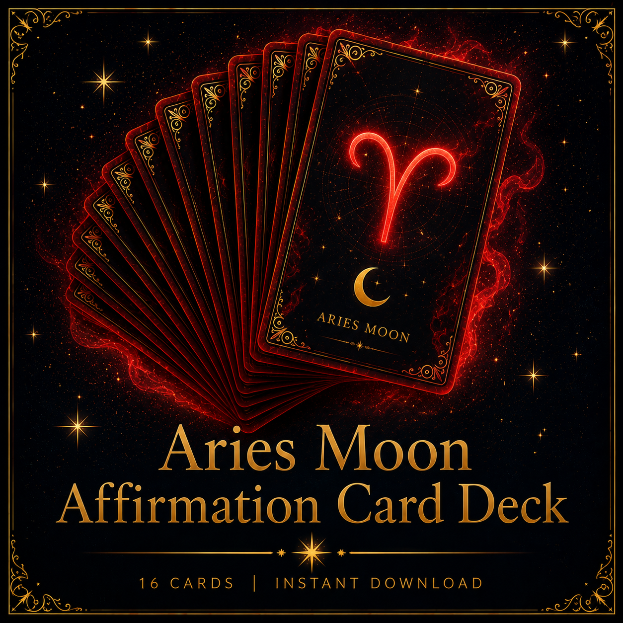 Aries Moon Affirmation Card Deck